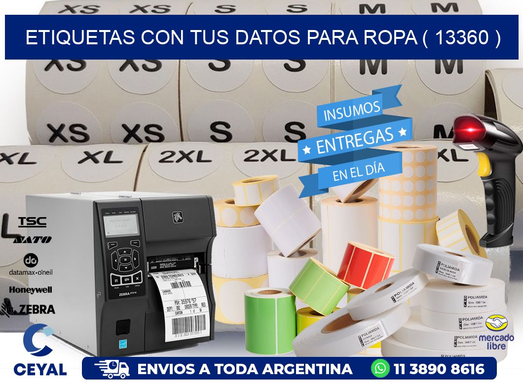 ETIQUETAS CON TUS DATOS PARA ROPA ( 13360 )
