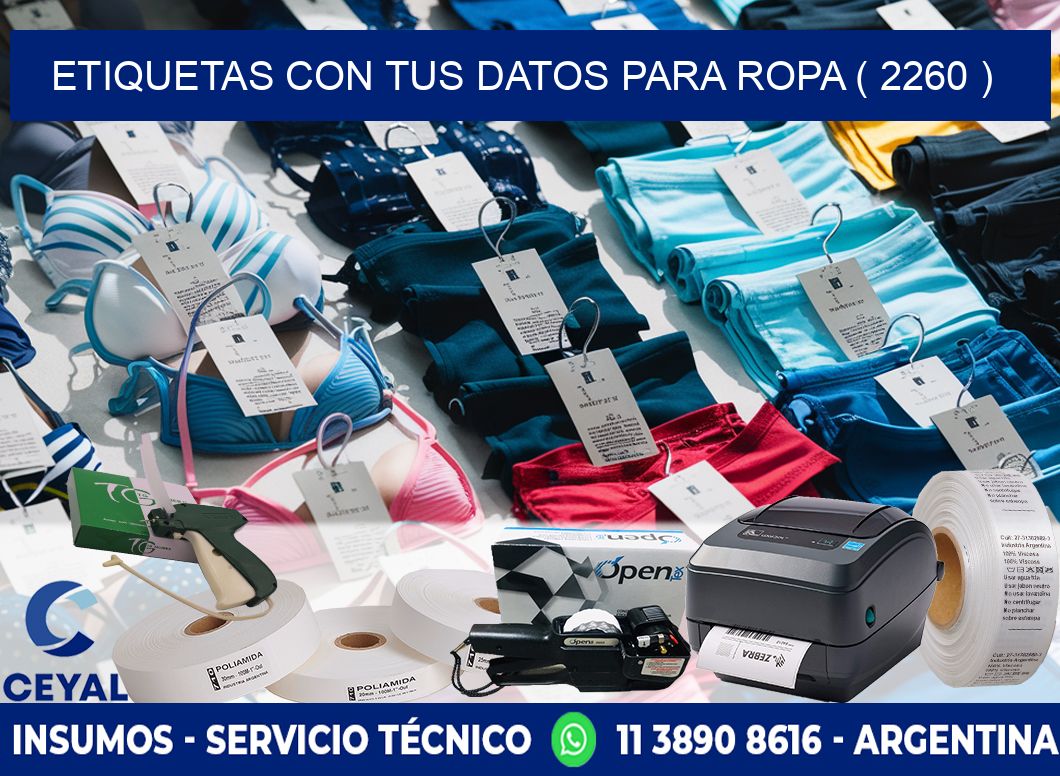 ETIQUETAS CON TUS DATOS PARA ROPA ( 2260 )