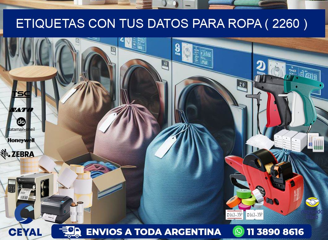 ETIQUETAS CON TUS DATOS PARA ROPA ( 2260 )