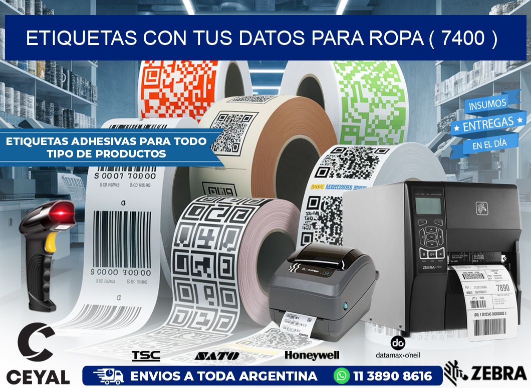 ETIQUETAS CON TUS DATOS PARA ROPA ( 7400 )