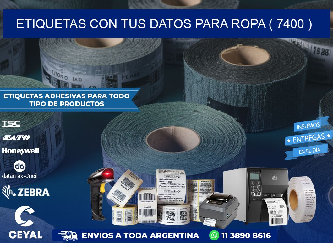 ETIQUETAS CON TUS DATOS PARA ROPA ( 7400 )