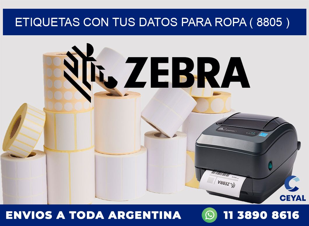 ETIQUETAS CON TUS DATOS PARA ROPA ( 8805 )
