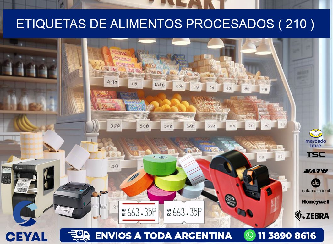 ETIQUETAS DE ALIMENTOS PROCESADOS ( 210 )