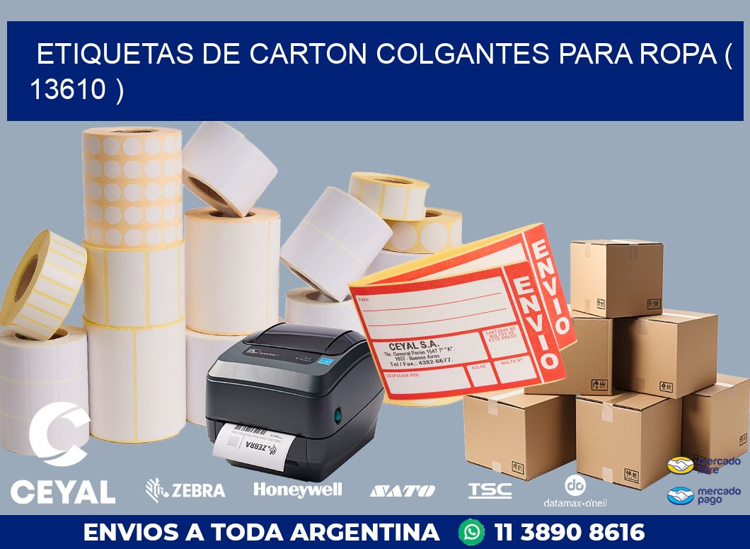 ETIQUETAS DE CARTON COLGANTES PARA ROPA ( 13610 )