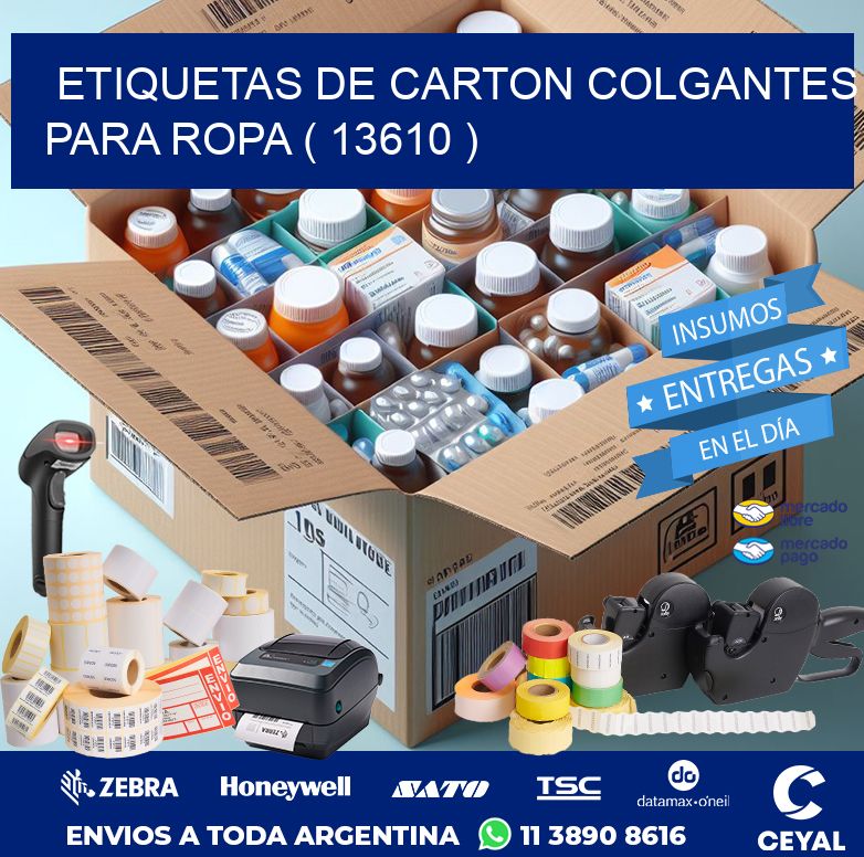 ETIQUETAS DE CARTON COLGANTES PARA ROPA ( 13610 )