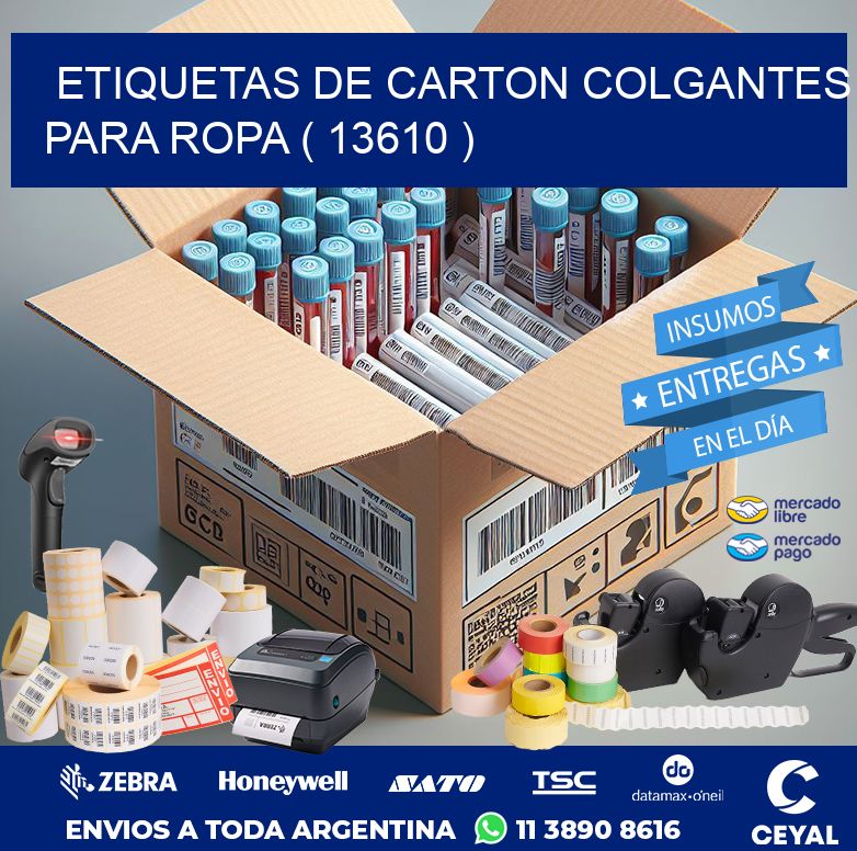 ETIQUETAS DE CARTON COLGANTES PARA ROPA ( 13610 )