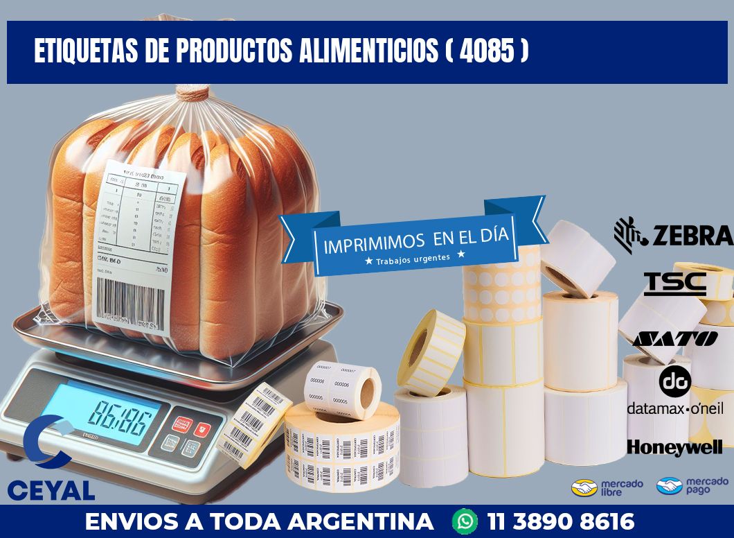 ETIQUETAS DE PRODUCTOS ALIMENTICIOS ( 4085 )
