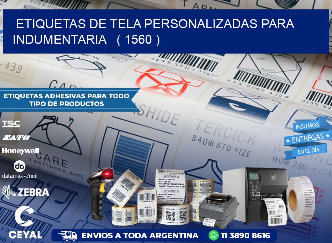 ETIQUETAS DE TELA PERSONALIZADAS PARA INDUMENTARIA   ( 1560 )