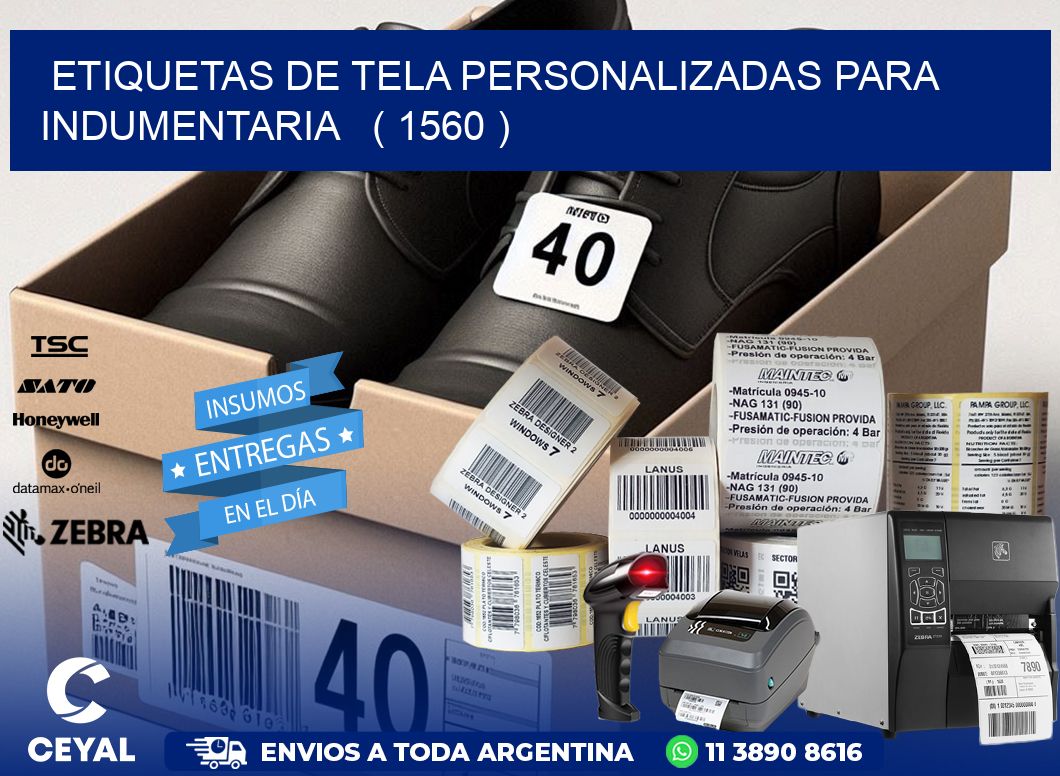 ETIQUETAS DE TELA PERSONALIZADAS PARA INDUMENTARIA   ( 1560 )