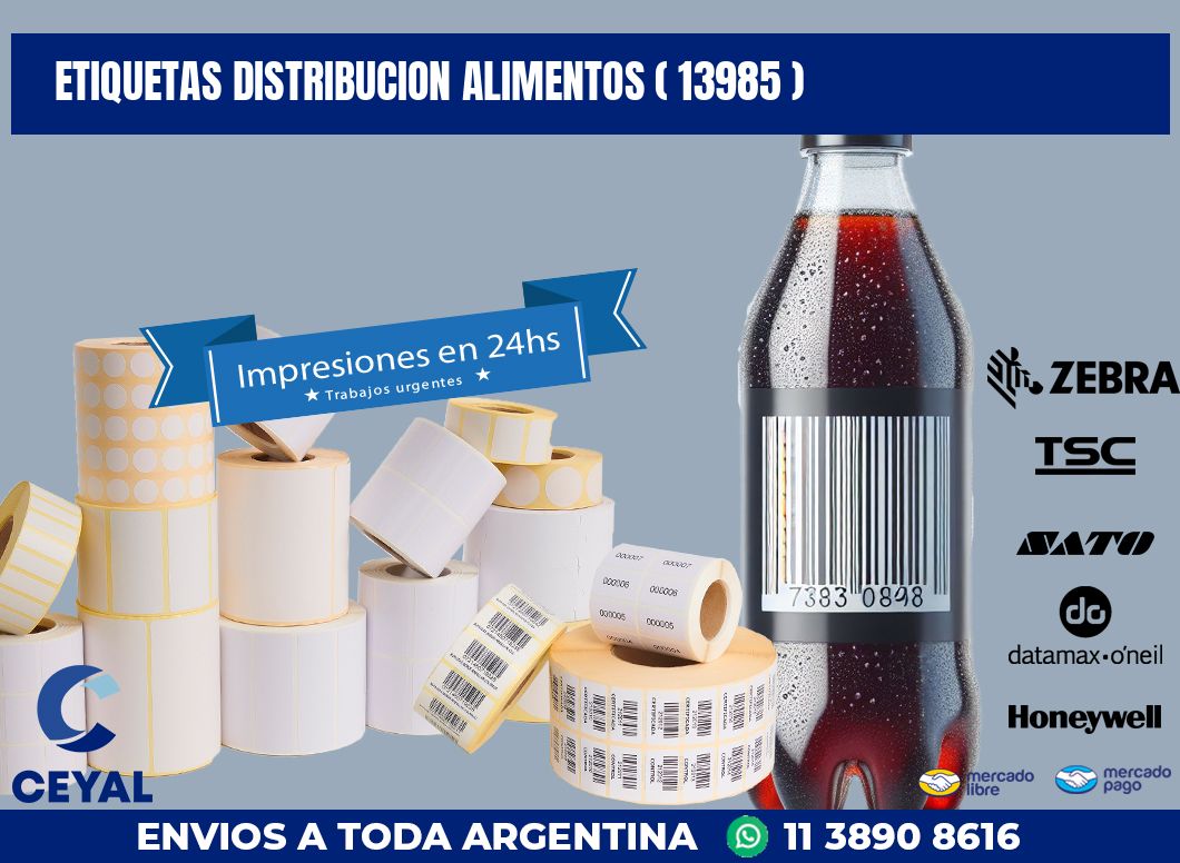 ETIQUETAS DISTRIBUCION ALIMENTOS ( 13985 )