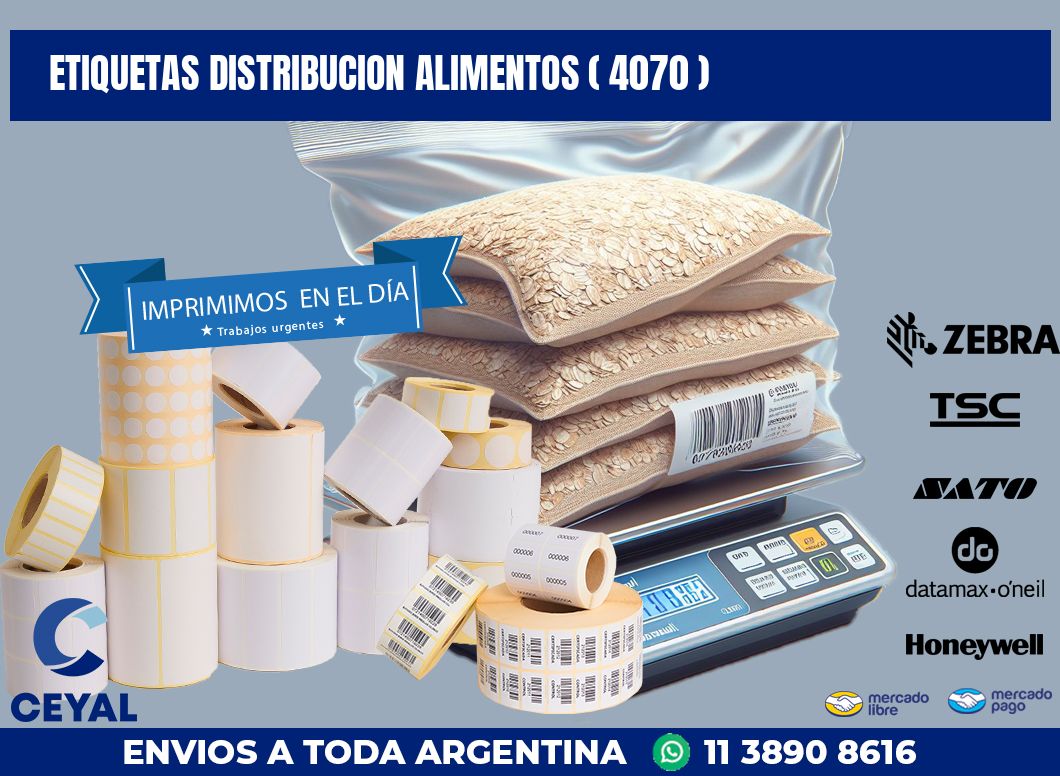 ETIQUETAS DISTRIBUCION ALIMENTOS ( 4070 )