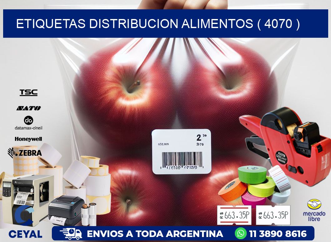 ETIQUETAS DISTRIBUCION ALIMENTOS ( 4070 )