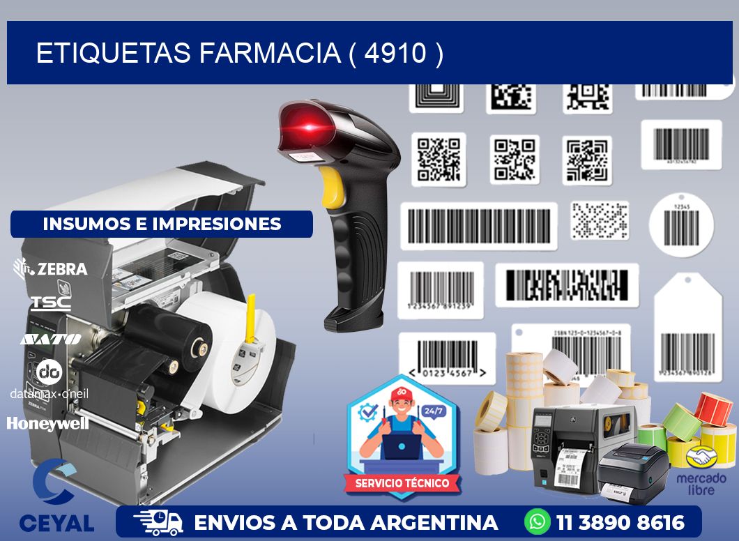 ETIQUETAS FARMACIA ( 4910 )