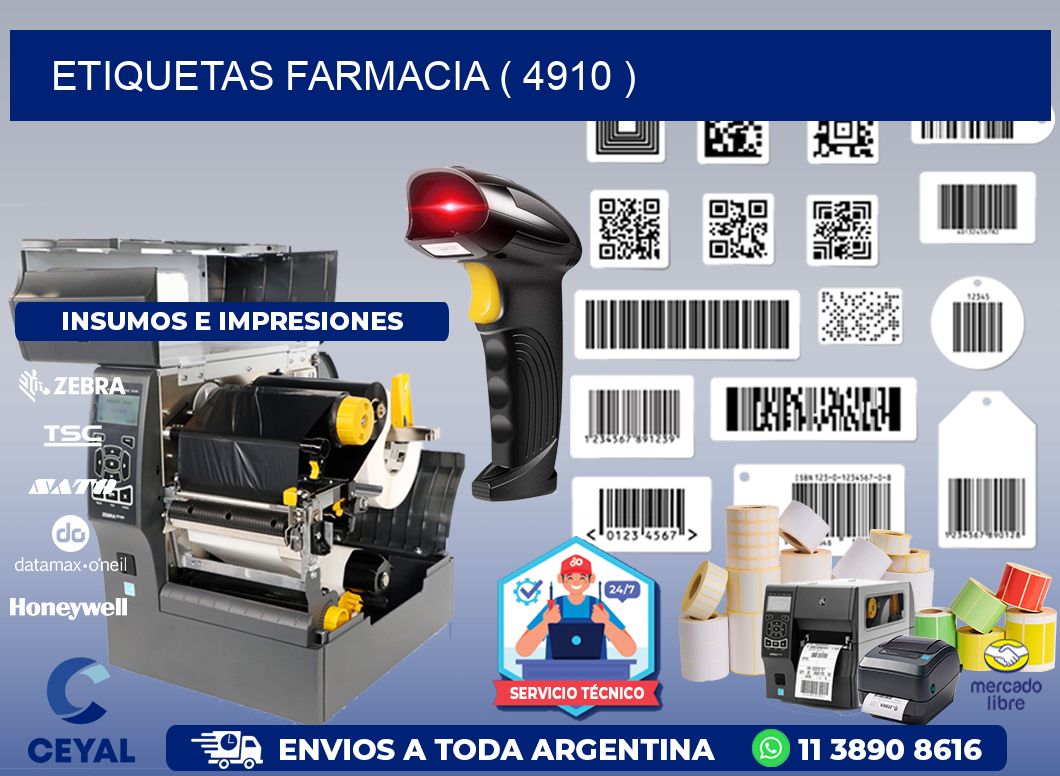 ETIQUETAS FARMACIA ( 4910 )