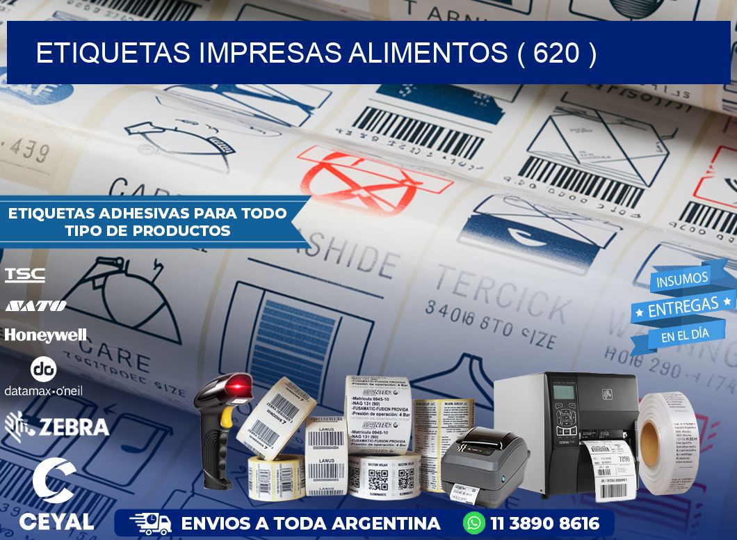 ETIQUETAS IMPRESAS ALIMENTOS ( 620 )
