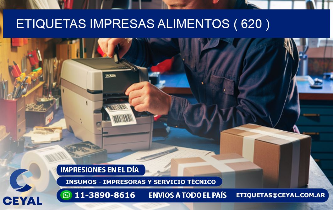 ETIQUETAS IMPRESAS ALIMENTOS ( 620 )