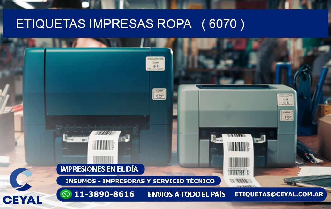 ETIQUETAS IMPRESAS ROPA   ( 6070 )
