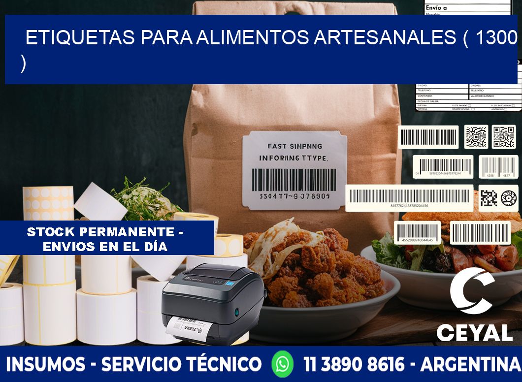 ETIQUETAS PARA ALIMENTOS ARTESANALES ( 1300 )