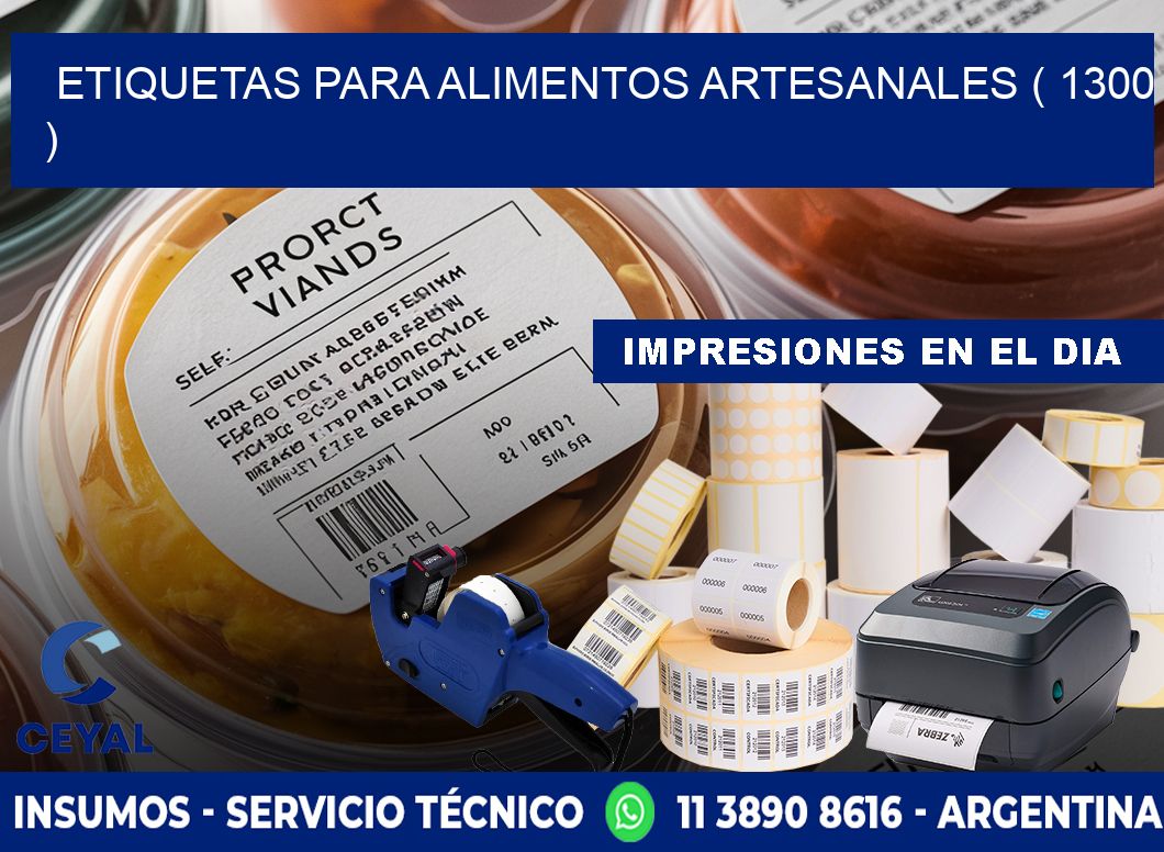 ETIQUETAS PARA ALIMENTOS ARTESANALES ( 1300 )