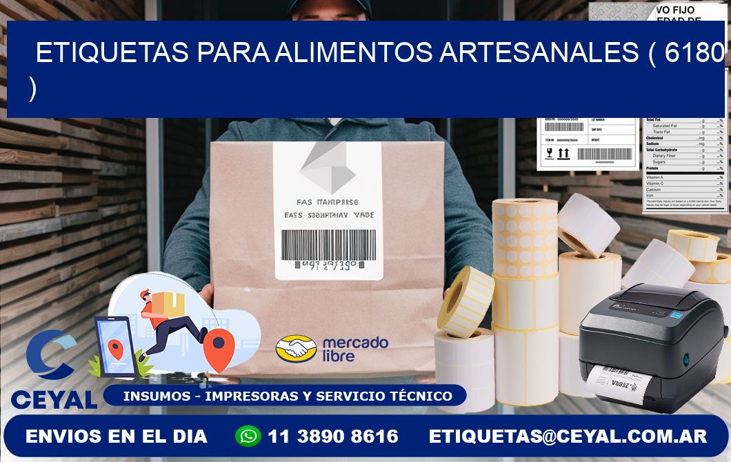 ETIQUETAS PARA ALIMENTOS ARTESANALES ( 6180 )