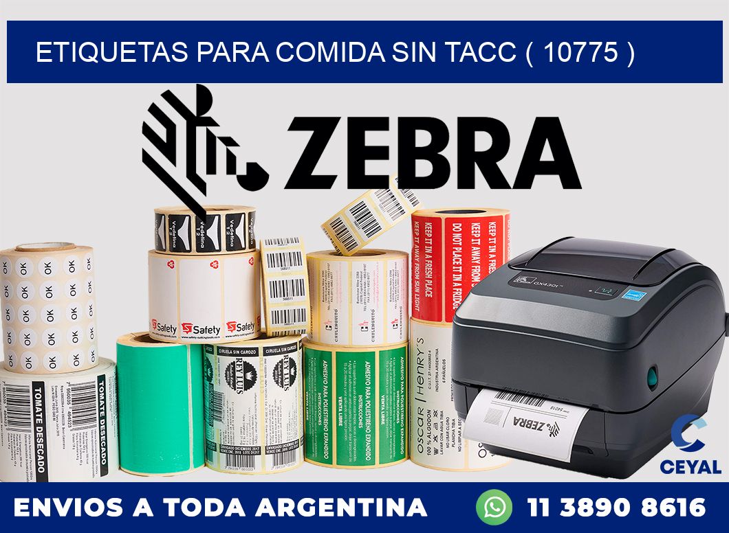 ETIQUETAS PARA COMIDA SIN TACC ( 10775 )