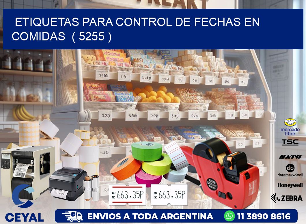 ETIQUETAS PARA CONTROL DE FECHAS EN COMIDAS  ( 5255 )