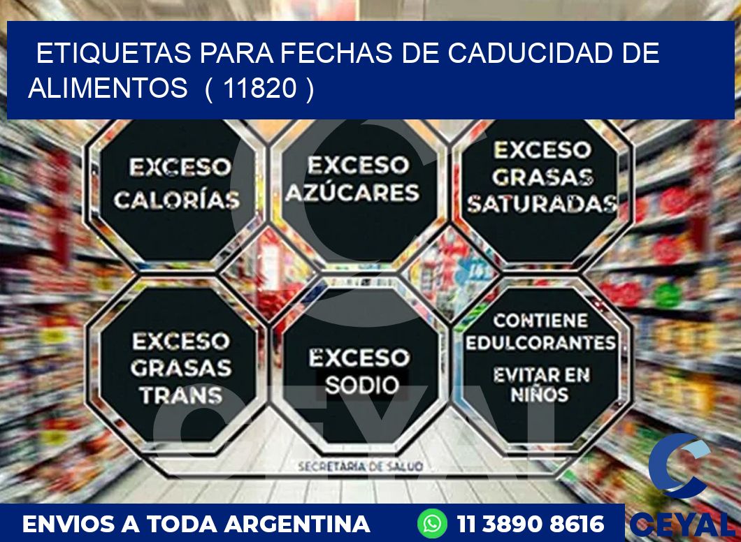 ETIQUETAS PARA FECHAS DE CADUCIDAD DE ALIMENTOS  ( 11820 )