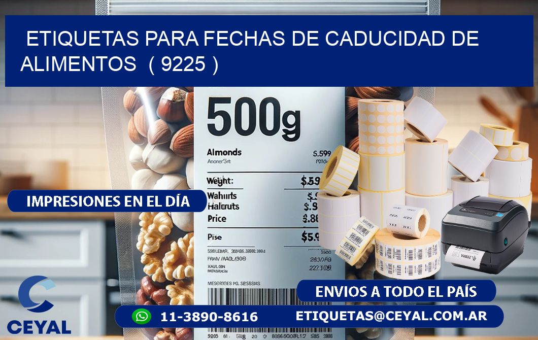 ETIQUETAS PARA FECHAS DE CADUCIDAD DE ALIMENTOS  ( 9225 )