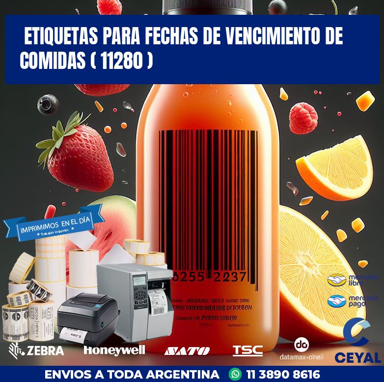ETIQUETAS PARA FECHAS DE VENCIMIENTO DE COMIDAS ( 11280 )