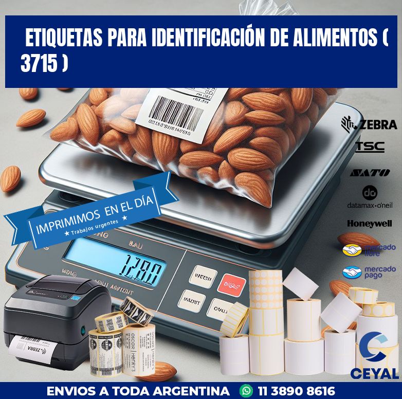 ETIQUETAS PARA IDENTIFICACIÓN DE ALIMENTOS ( 3715 )