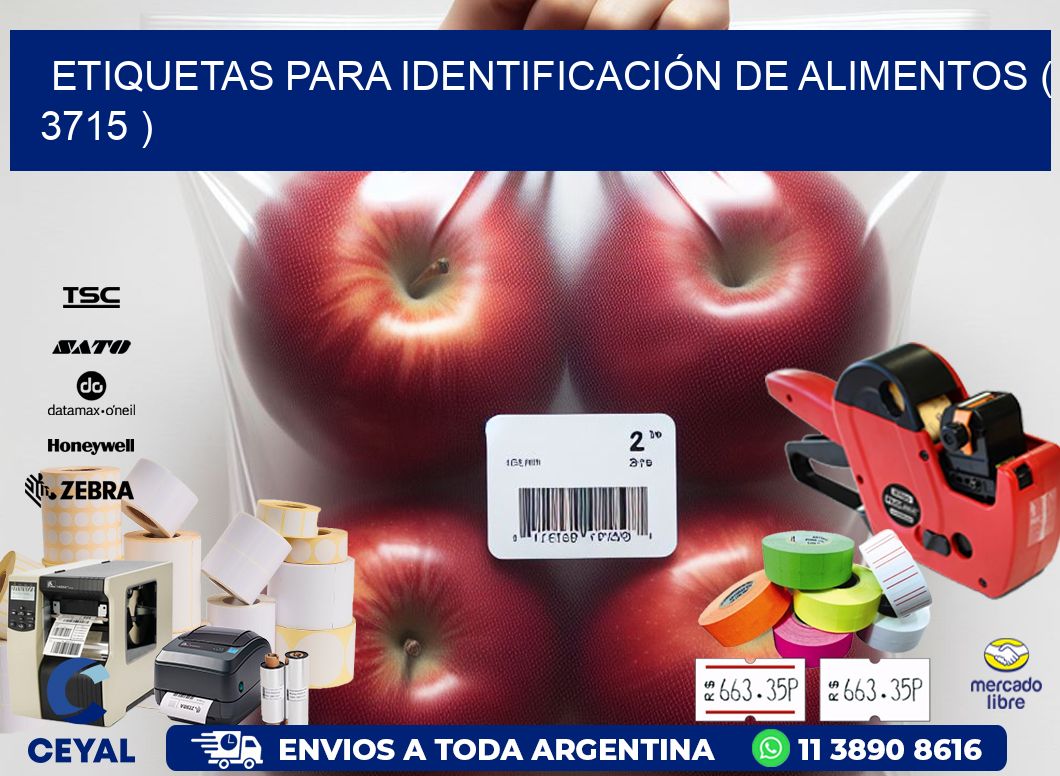 ETIQUETAS PARA IDENTIFICACIÓN DE ALIMENTOS ( 3715 )