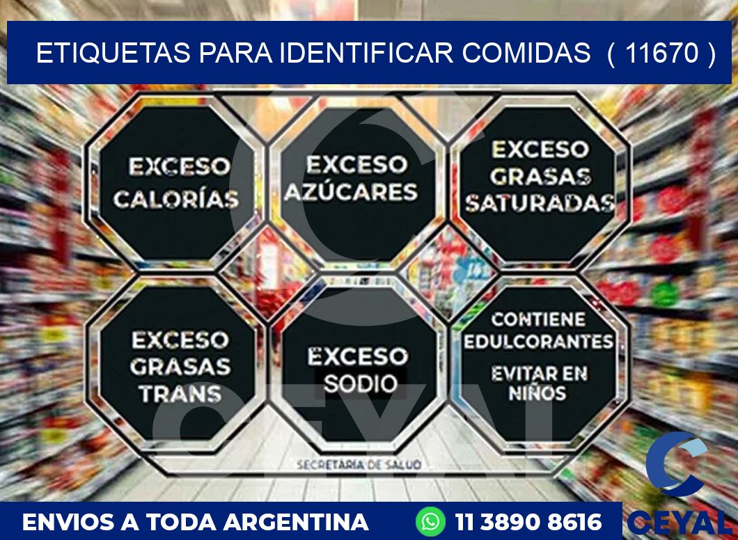 ETIQUETAS PARA IDENTIFICAR COMIDAS  ( 11670 )