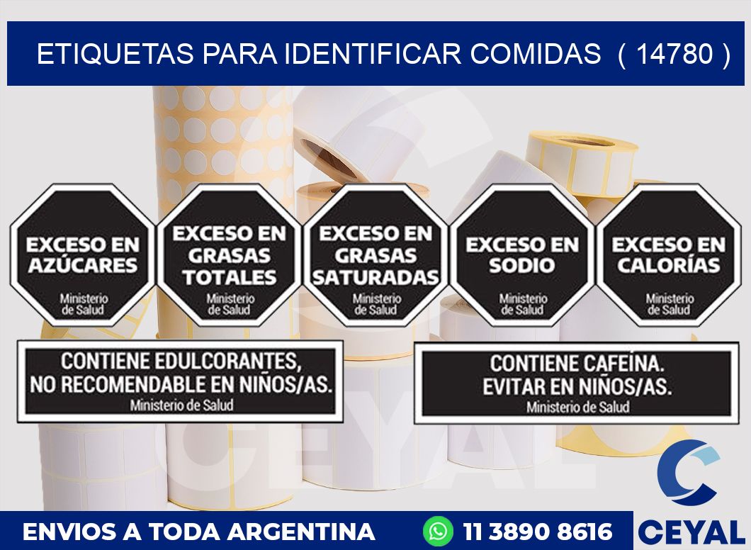 ETIQUETAS PARA IDENTIFICAR COMIDAS  ( 14780 )