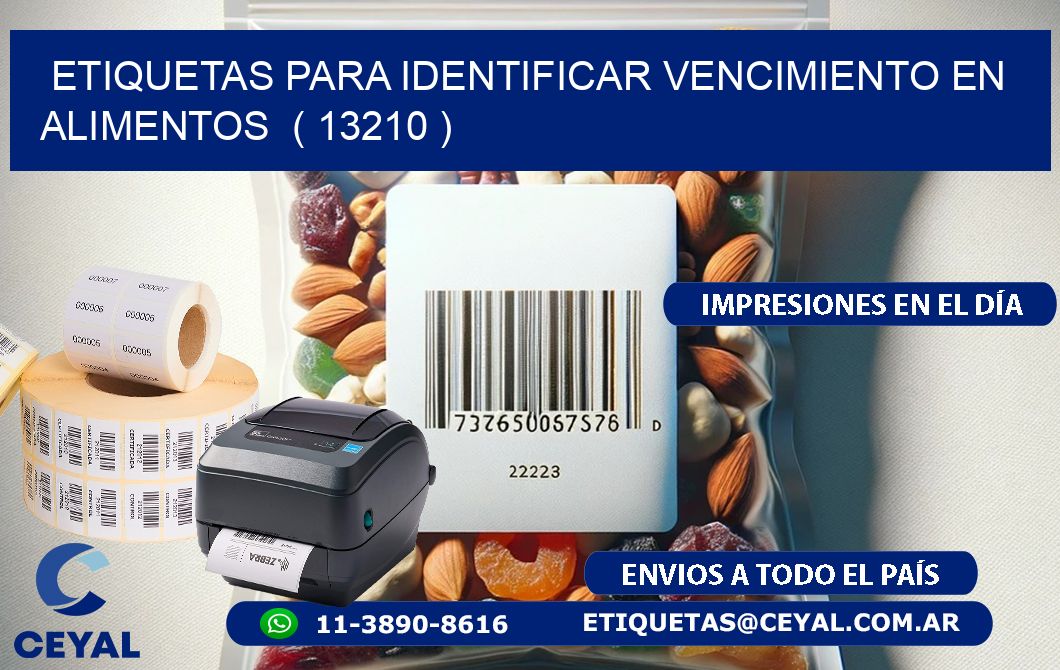 ETIQUETAS PARA IDENTIFICAR VENCIMIENTO EN ALIMENTOS  ( 13210 )