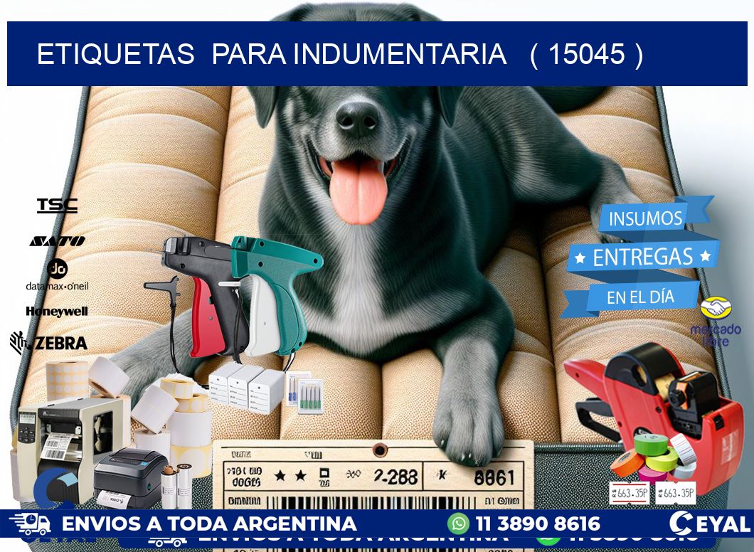 ETIQUETAS  PARA INDUMENTARIA   ( 15045 )