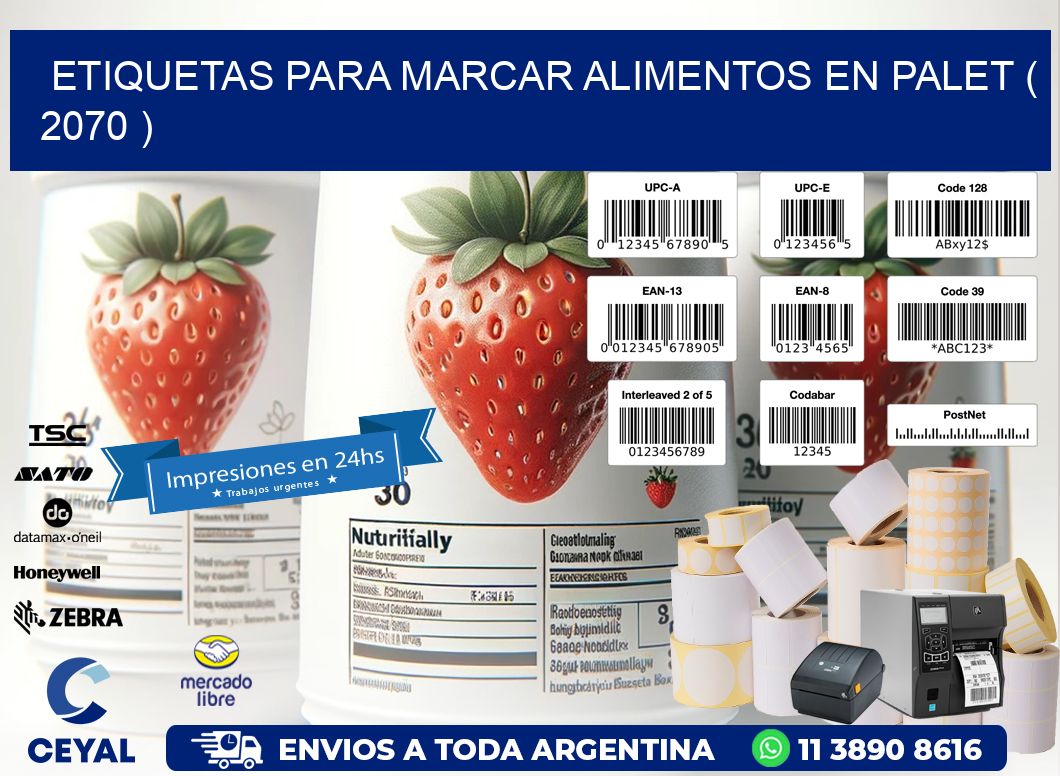 ETIQUETAS PARA MARCAR ALIMENTOS EN PALET ( 2070 )