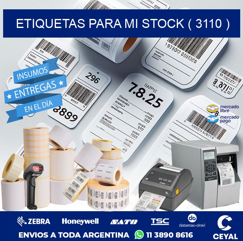 ETIQUETAS PARA MI STOCK ( 3110 )