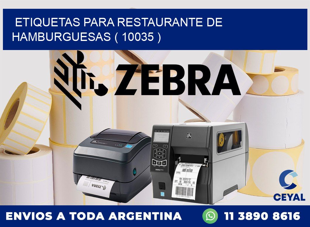 ETIQUETAS PARA RESTAURANTE DE HAMBURGUESAS ( 10035 )