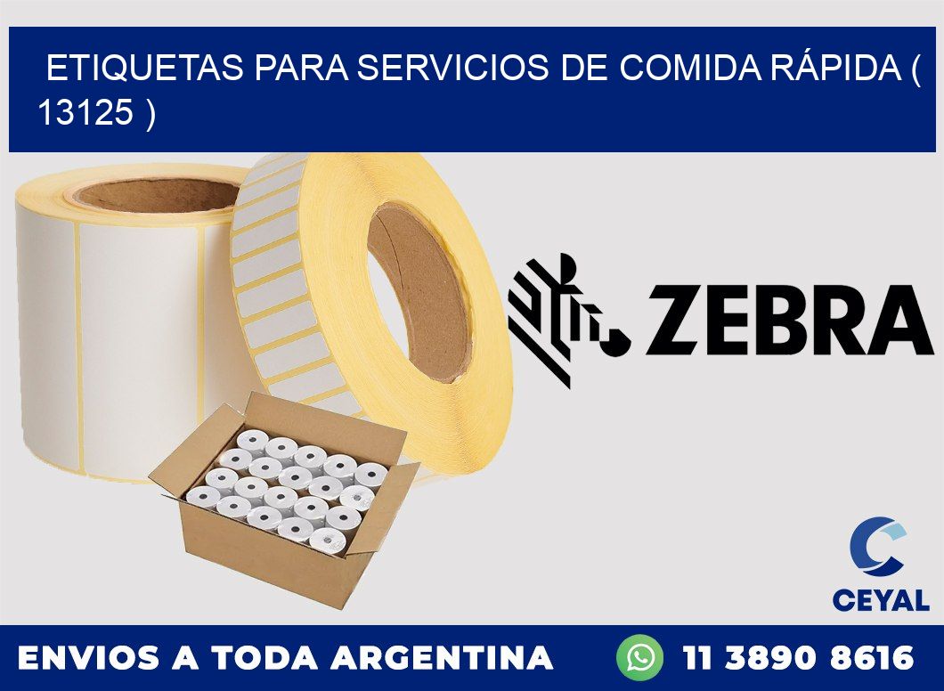 ETIQUETAS PARA SERVICIOS DE COMIDA RÁPIDA ( 13125 )