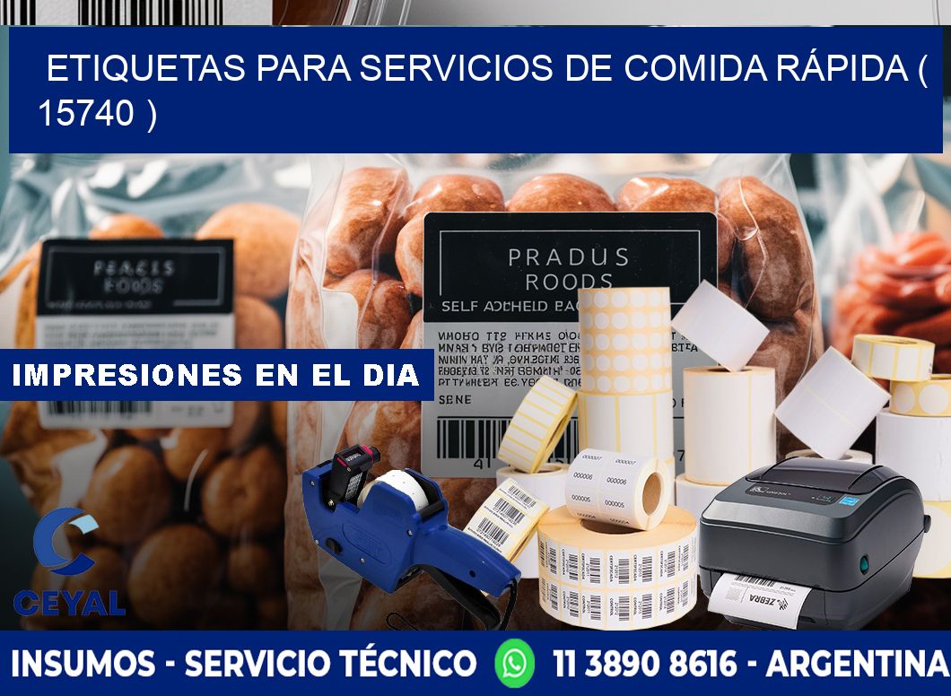 ETIQUETAS PARA SERVICIOS DE COMIDA RÁPIDA ( 15740 )