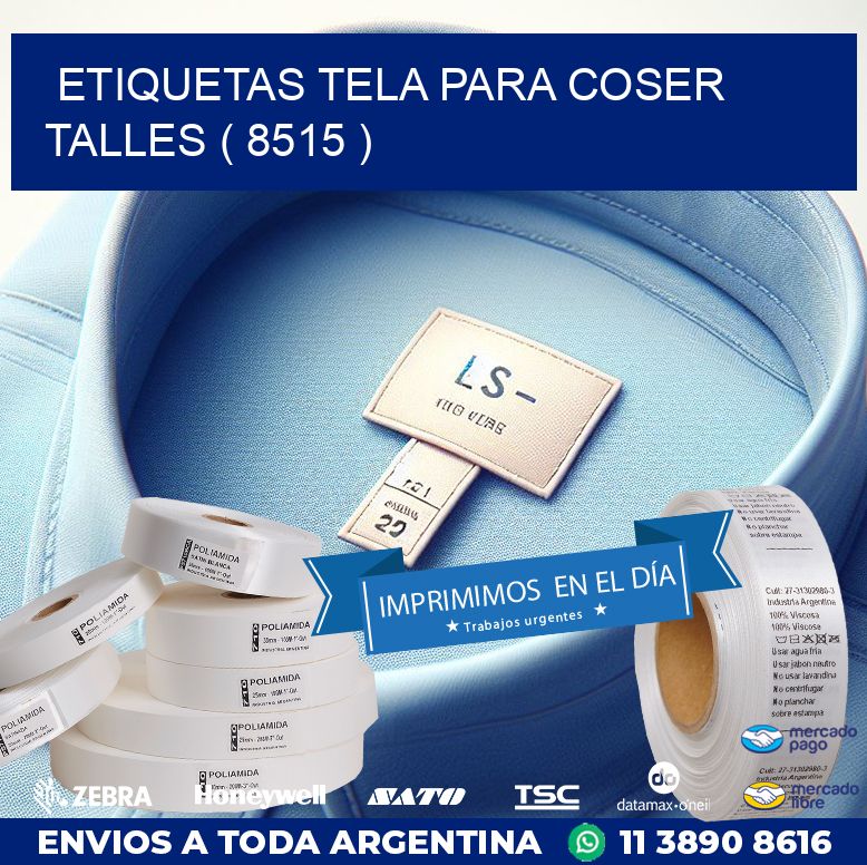 ETIQUETAS TELA PARA COSER TALLES ( 8515 )