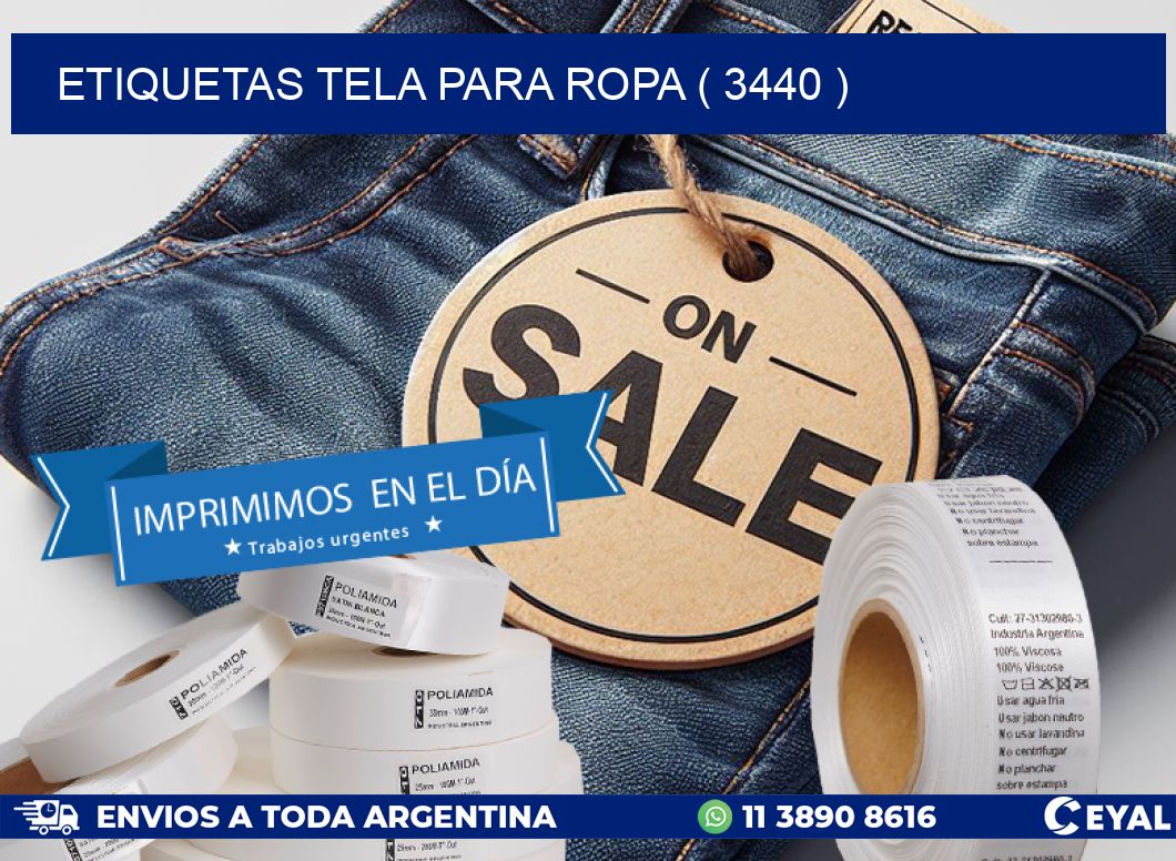 ETIQUETAS TELA PARA ROPA ( 3440 )