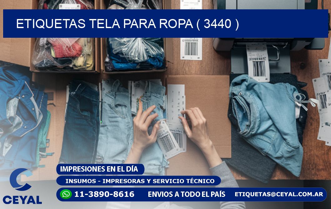 ETIQUETAS TELA PARA ROPA ( 3440 )