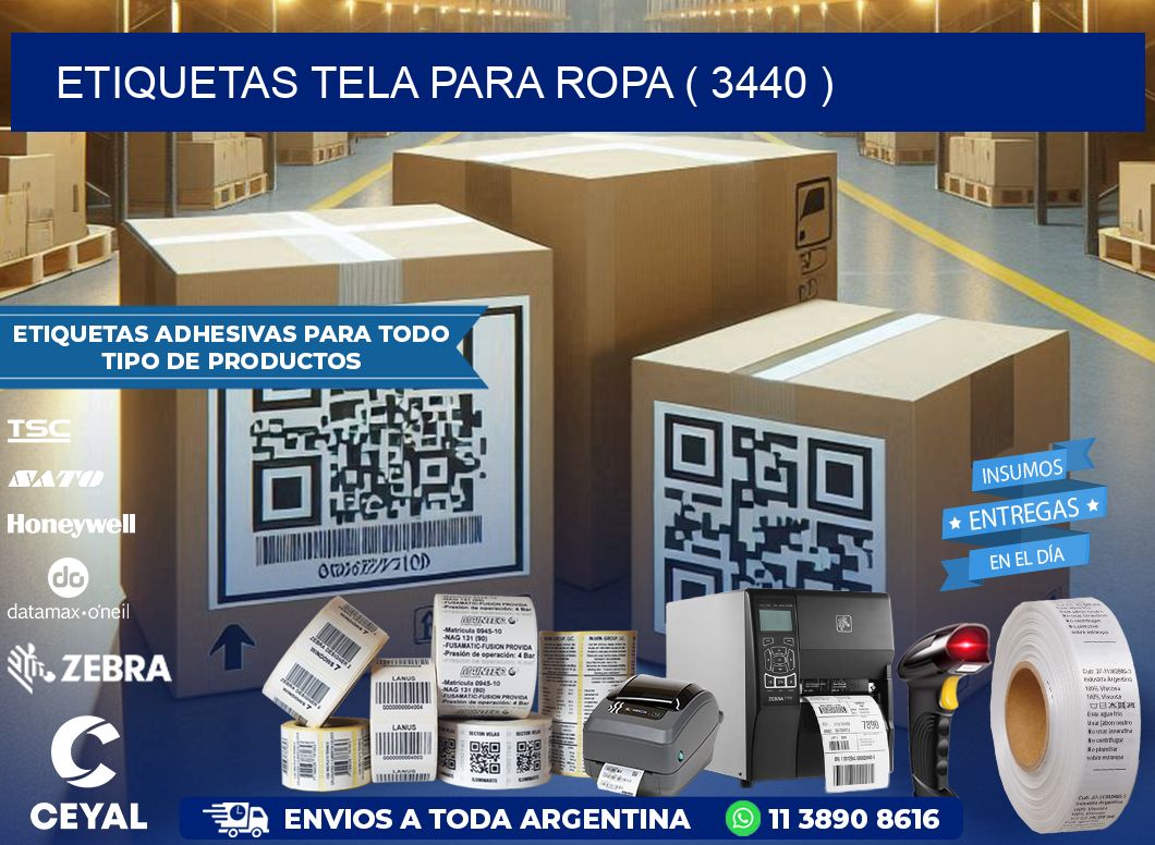 ETIQUETAS TELA PARA ROPA ( 3440 )