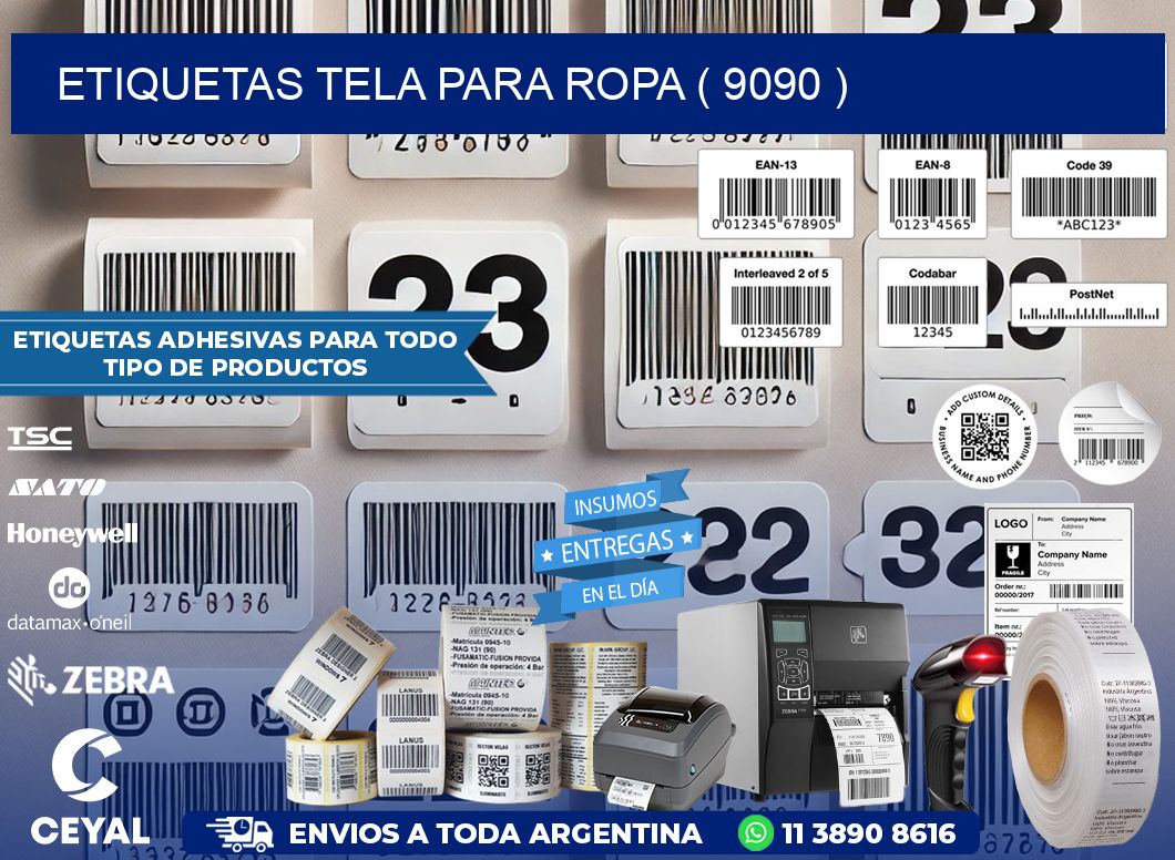 ETIQUETAS TELA PARA ROPA ( 9090 )
