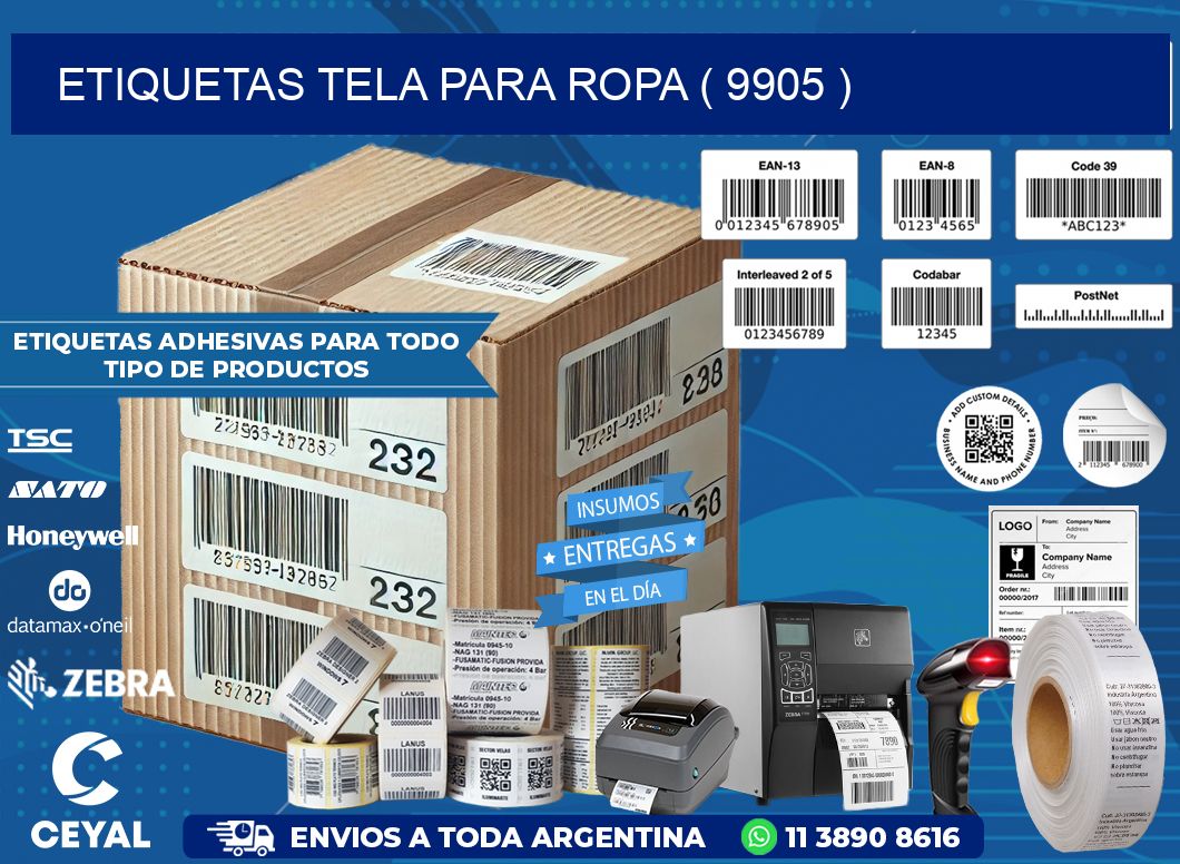 ETIQUETAS TELA PARA ROPA ( 9905 )
