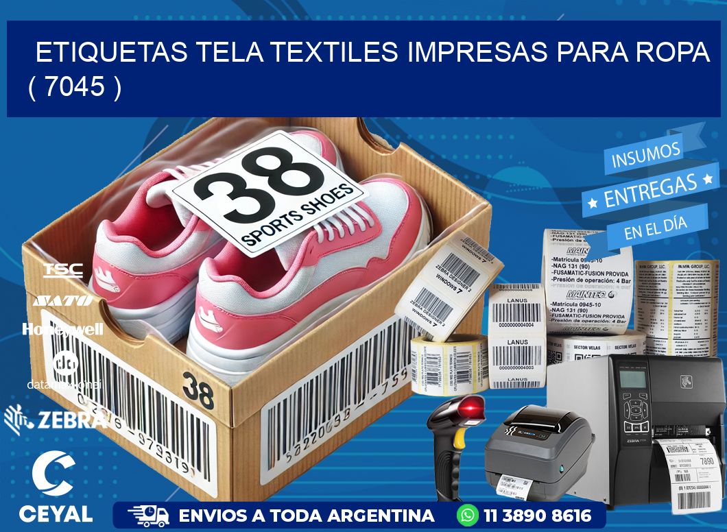 ETIQUETAS TELA TEXTILES IMPRESAS PARA ROPA   ( 7045 )