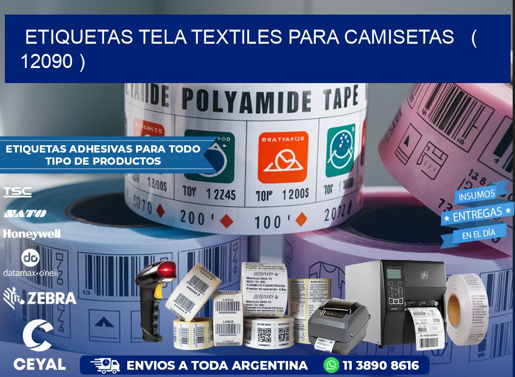 ETIQUETAS TELA TEXTILES PARA CAMISETAS   ( 12090 )