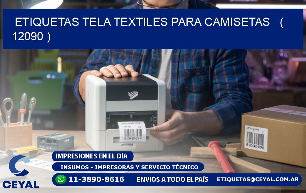 ETIQUETAS TELA TEXTILES PARA CAMISETAS   ( 12090 )