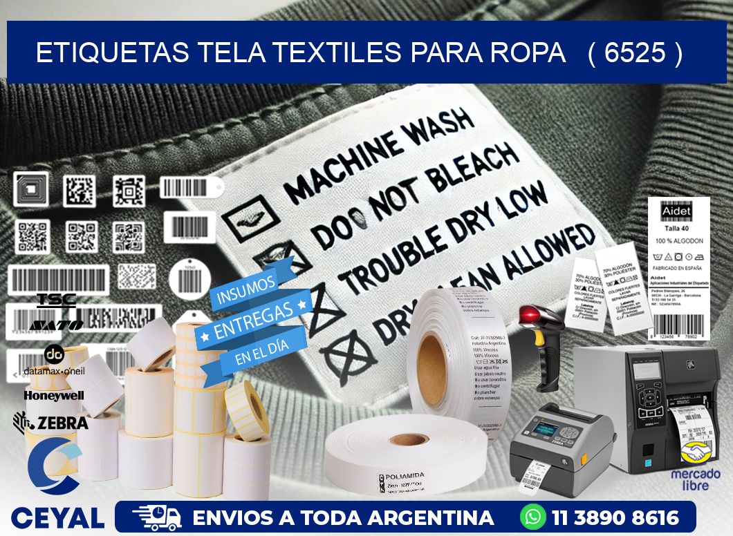 ETIQUETAS TELA TEXTILES PARA ROPA   ( 6525 )